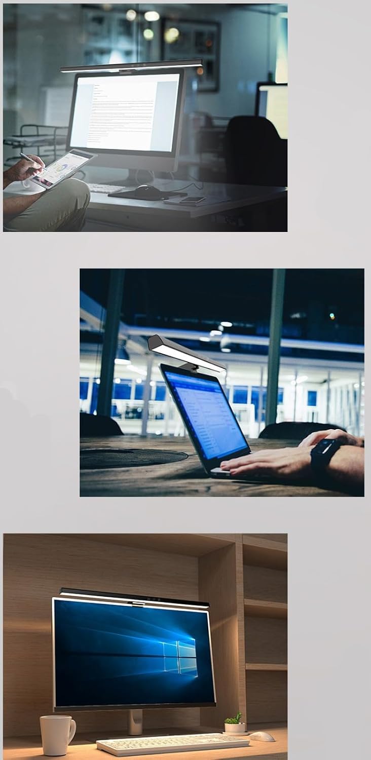 BLYGACN Dimming Computer Monitor Lamp, Screen Monitor Light Bar for Eye Caring, Screen Monitor Light Bar with Backlight