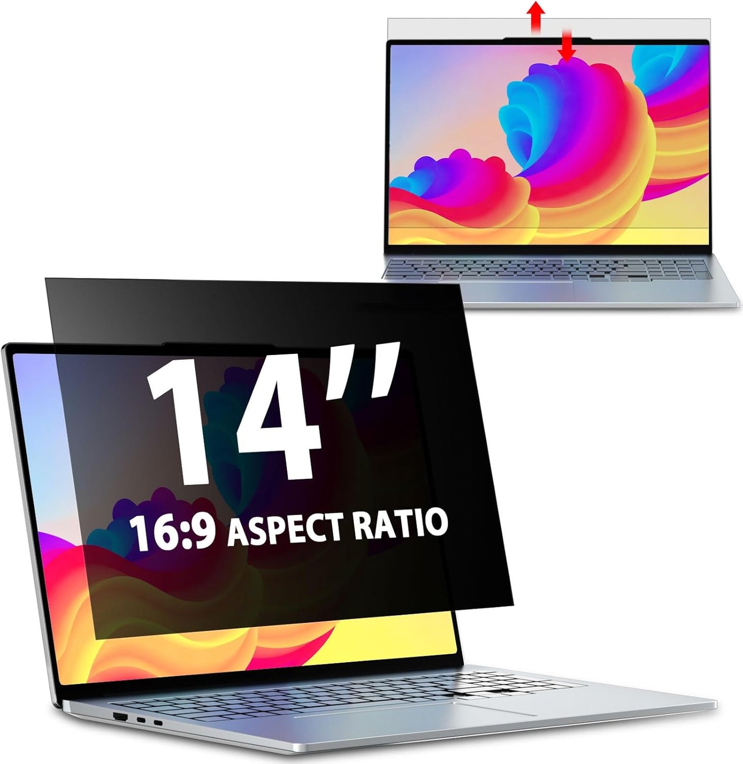 14 Inch 16:9 Laptop Privacy Screen Aspect Ratio, Laptop Screen Privacy Shield Compatible With Lenovo Hp Dell Acer Asus