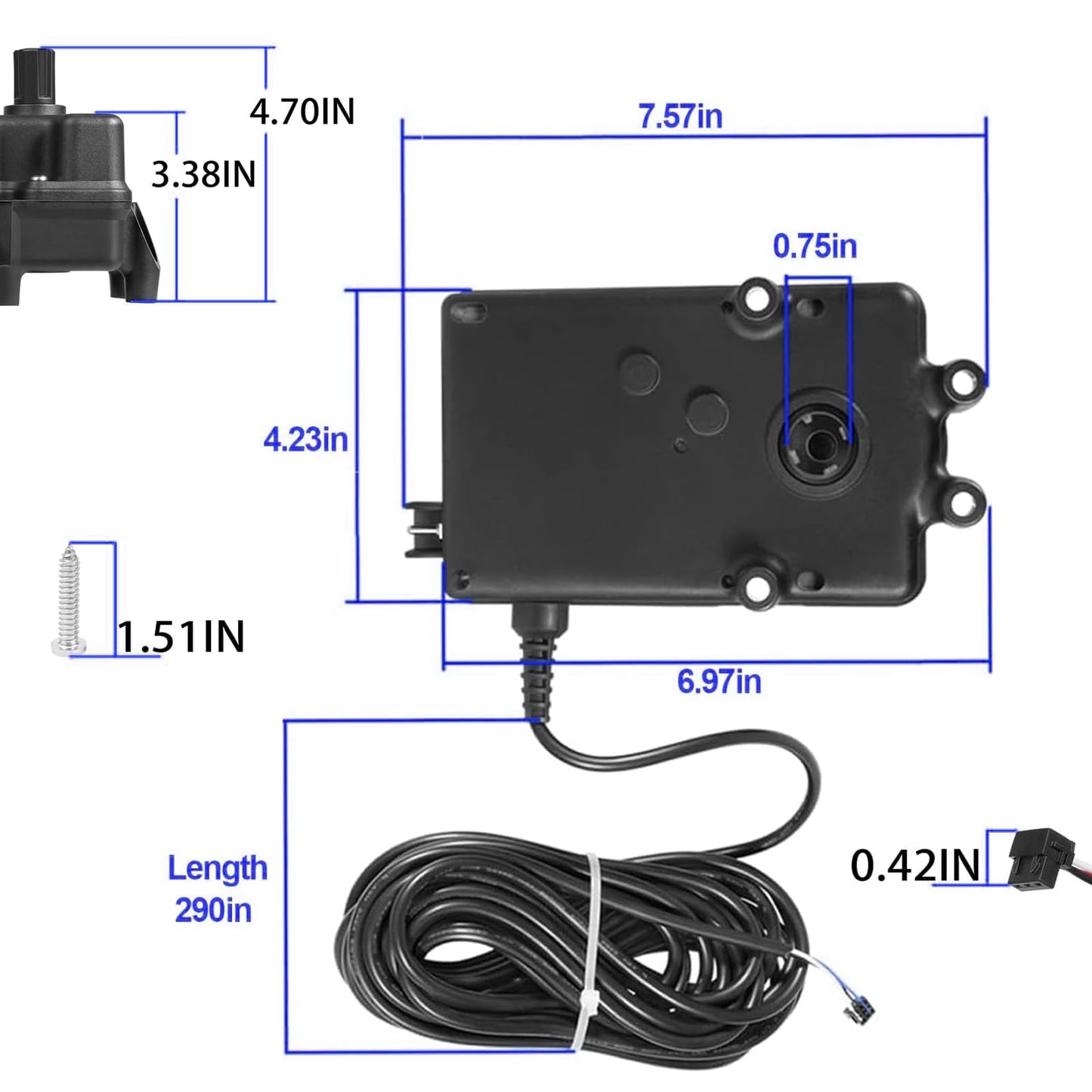 Replacement for Pentair 263045 Valve Actuator CVA-24T Valve Actuator fits All 24VAC Control Systems, for Pentair Compool Ortega and Jandy 3-Port Pool and spa valves