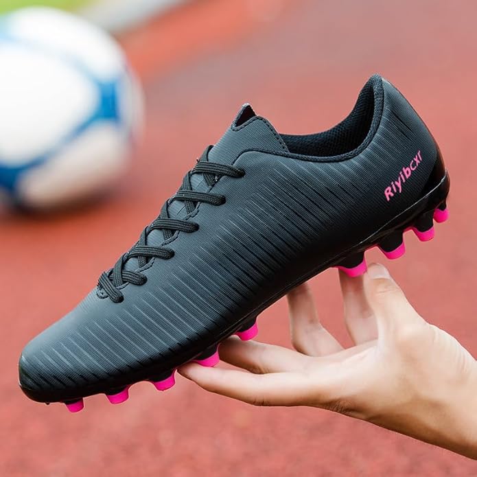 Women Soccer Cleats Lace-Up Turf Football Shoes Indoor Outdoor Low-Top Fustal Soccer Training