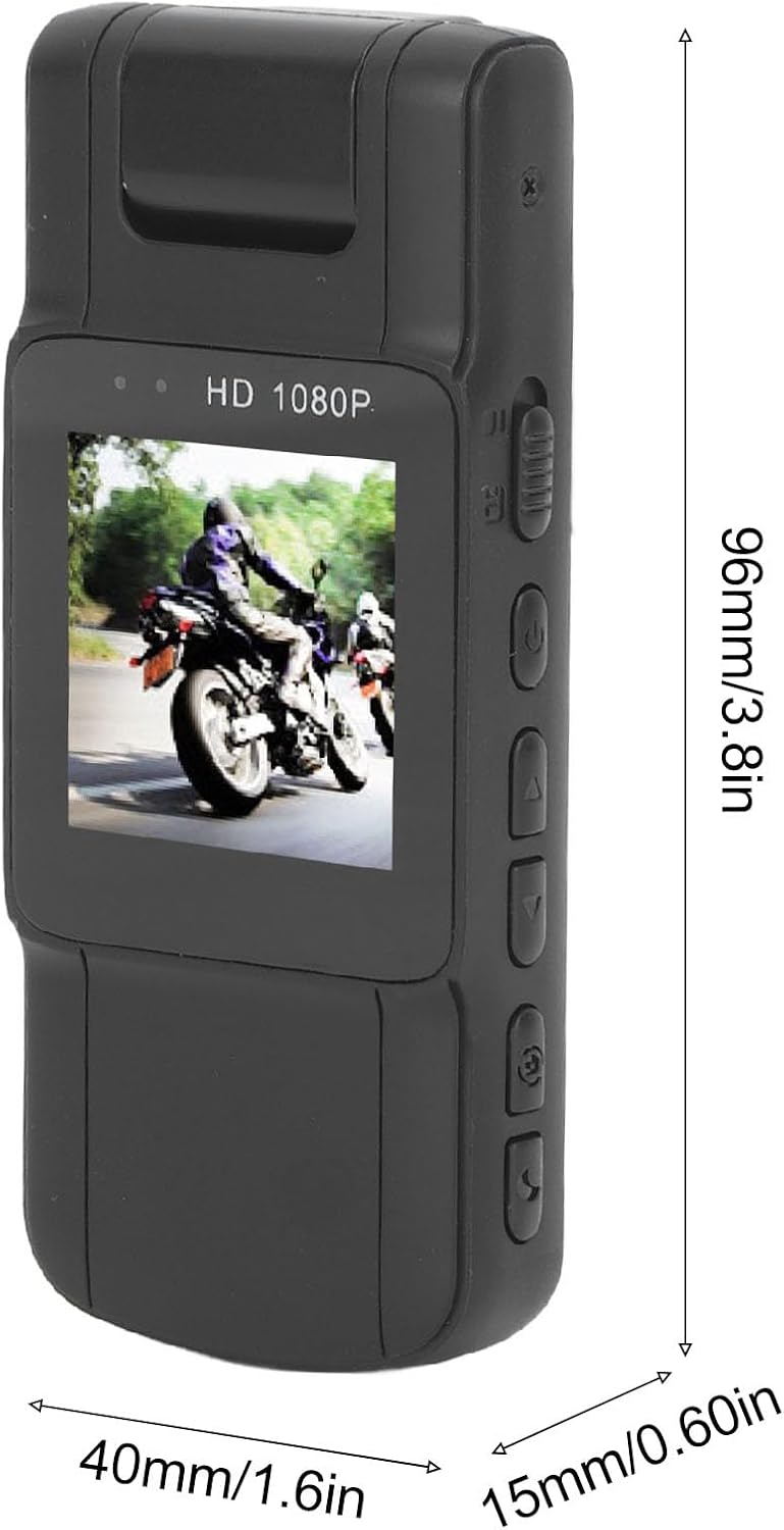 Sanpyl L11 1080P 180 1.54inch Body Camera, HD Wearable Mini Body Cameras with IR Night Vision, Rotatable Lens, Screen