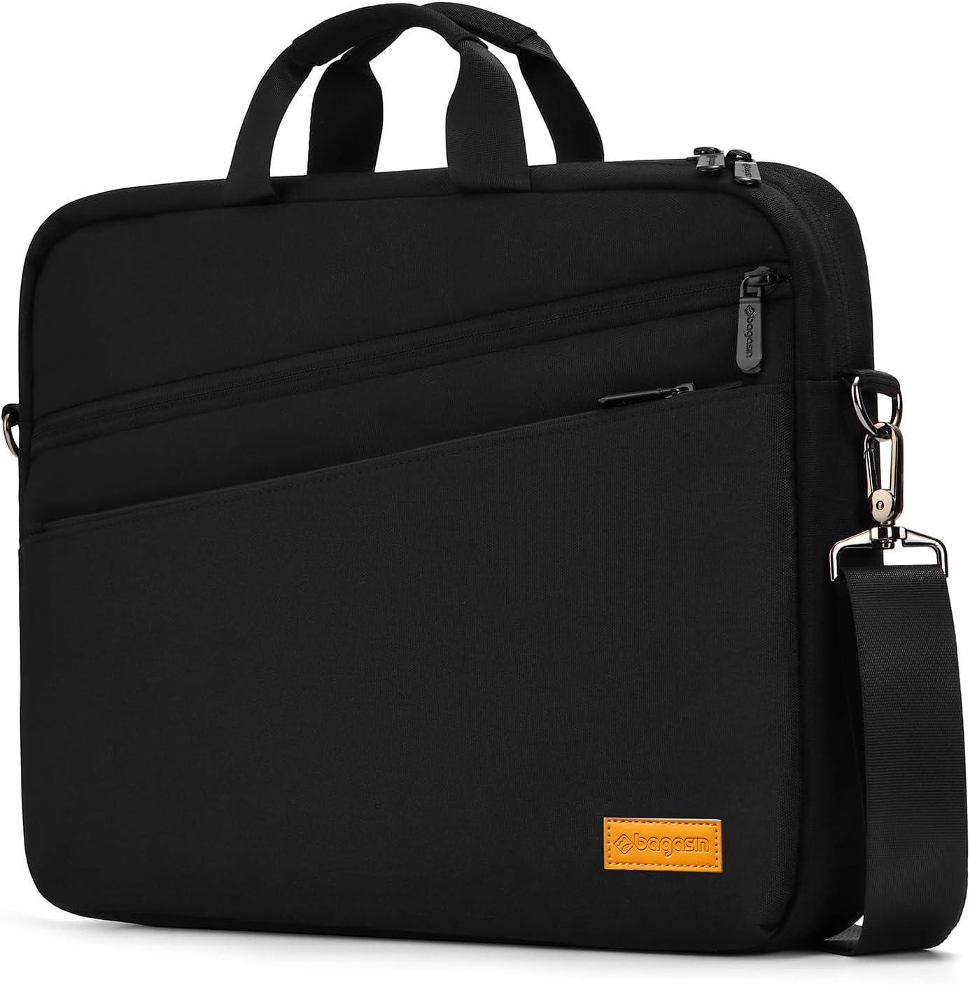 bagasin 17 17.3 inch Laptop Computer PC Shoulder Bag Carrying Case, Water-Repellent Fabric Briefcase, Lightweight