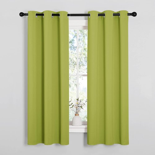 NICETOWN Blackout Curtain Panels - Thermal Insulated Grommet Drapes for Living Room | 34 x 63 Inches in Fresh Green