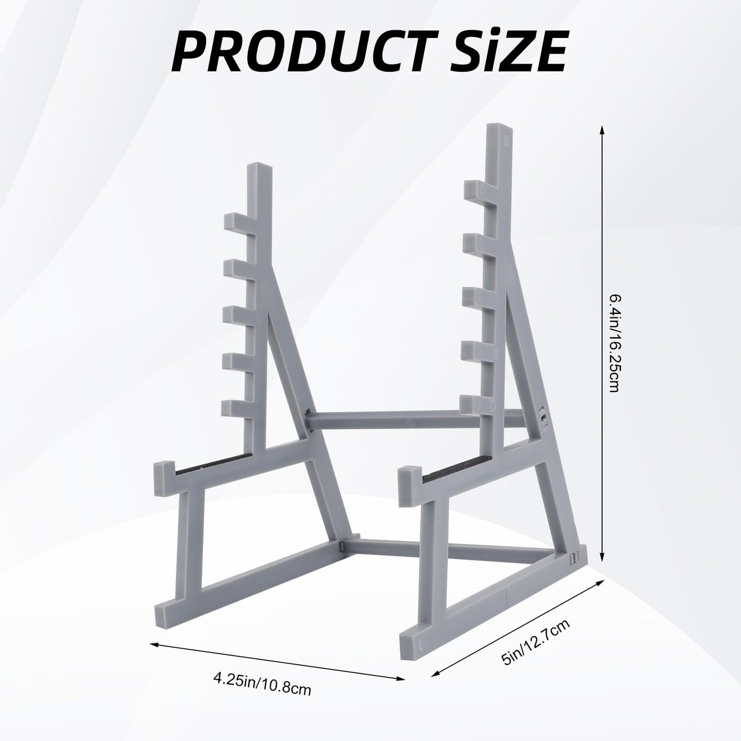Squat Rack Pen Holder,Desktop Squat Rack with Barbells and Weights,Unique Mini Pen Organizer Barbell Rack Creative Phone Stand for All Fitness Enthusiasts and Weightlifting Fans