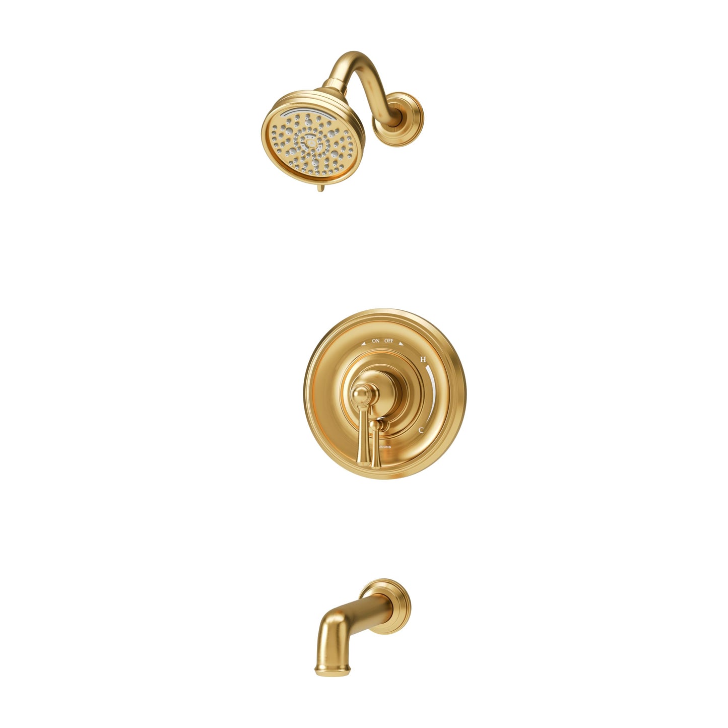 Symmons Braston HydroMersion Single Handle Tub and Shower Faucet Trim Kit with Volume Control in Brushed Bronze - S5892BBZ15TRM