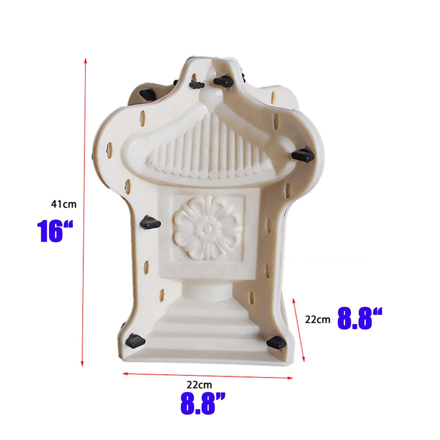 Concrete Pagoda Mold – Reusable ABS Plastic DIY Cement Casting Mould for Garden, Balcony, Guardrail Planters & Home Outdoor Decoration