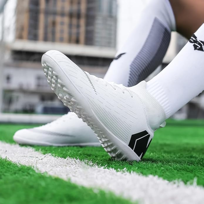 Men's Soccer Cleats Shoes Turf Indoor Football Cleats High Top Breathable Soccer Shoes Outdoor Training TF/AG