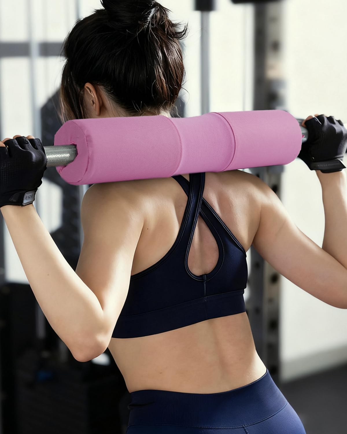 Barbell Squat Pad Nylon Padding AntiSlip- Thick Foam Barbell Pad for Squats Cushion, Lunges&Bar Padding for Hip Thrusts - Standard Weight Bar Pad - Provides Cushion to Neck Shoulders Training