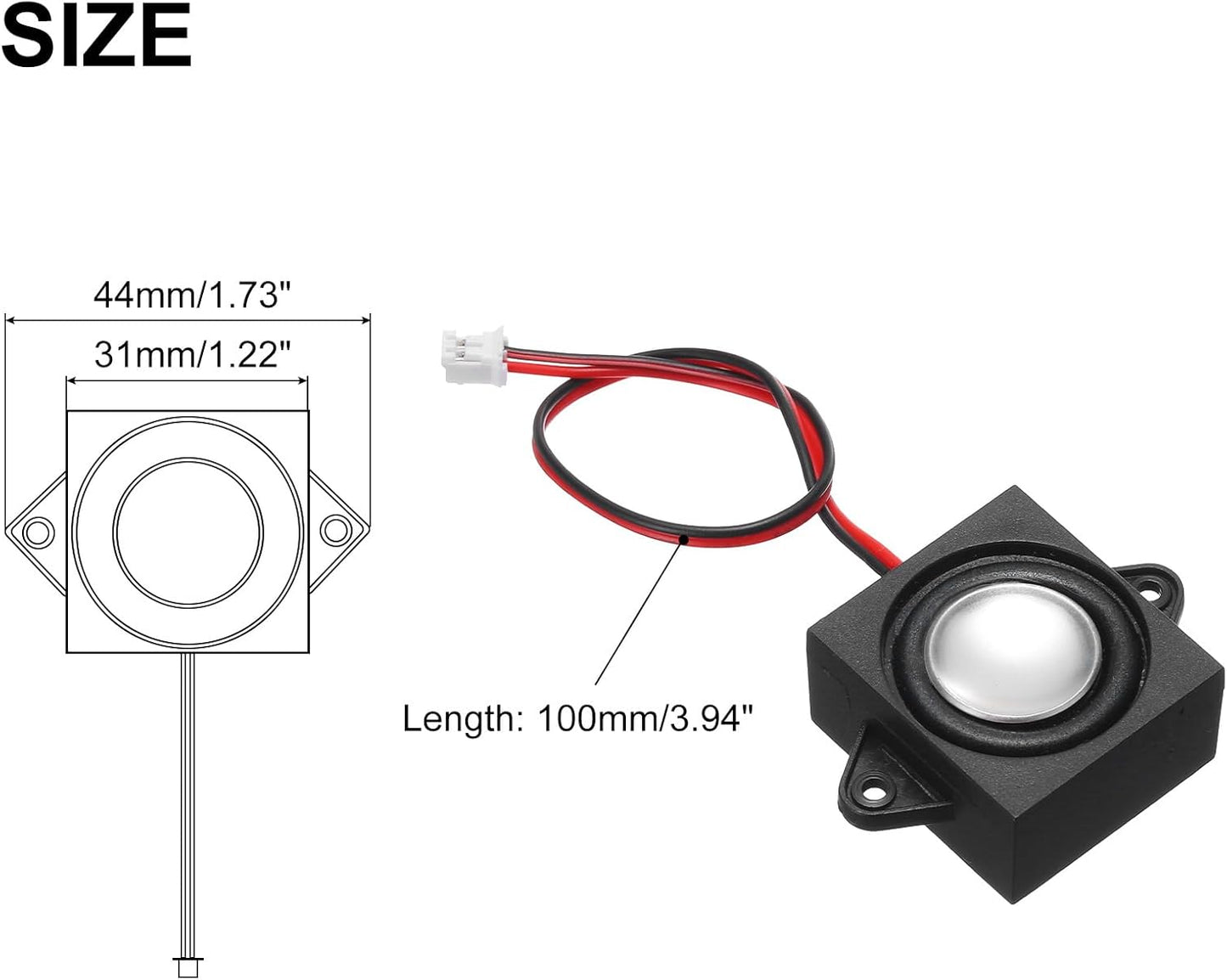 uxcell 1Pcs 3 4 JST-PH2.0 Speaker Watt Ohm Mini Speaker Micro Speaker with Interface for Small Electronic Projects