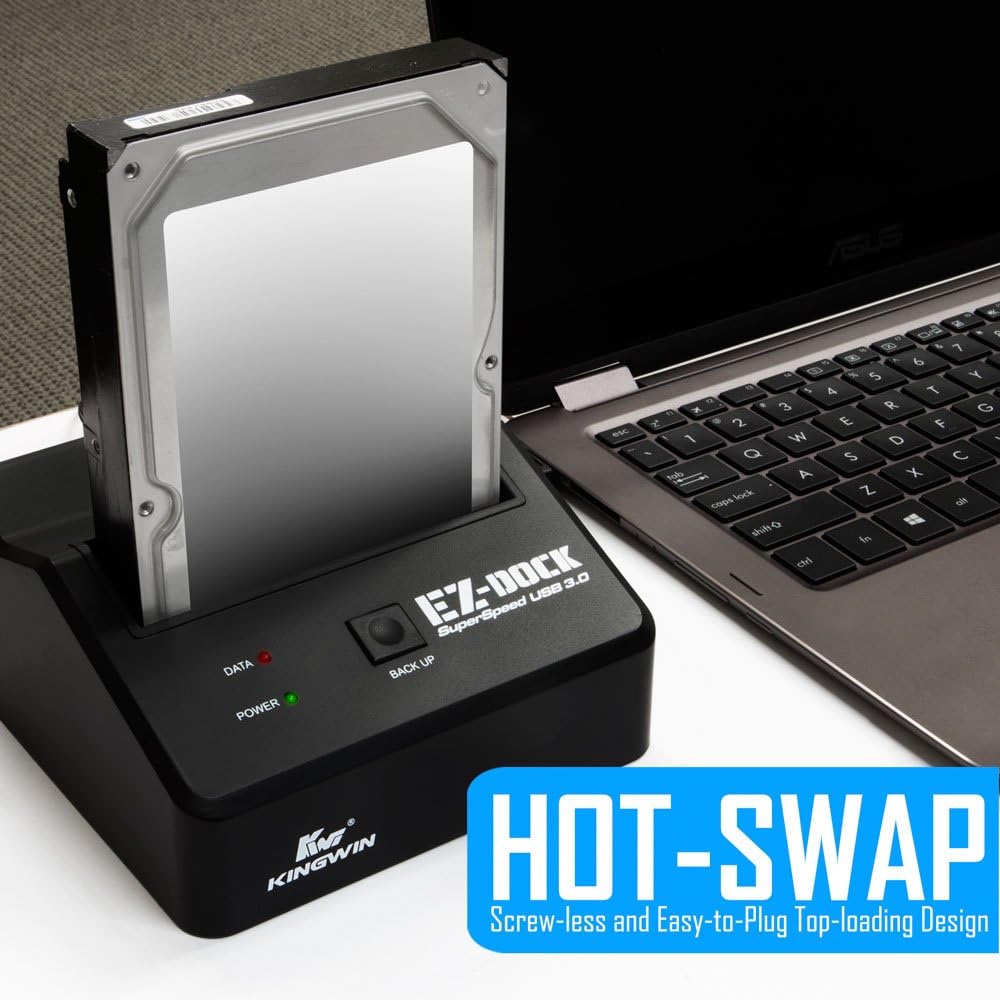 Kingwin 3.0 2.5 3.5 5Gbps USB Hard Drive Docking Station for & SATA HDD/SSD, Hot Swap, Tool-Free, UASP Support