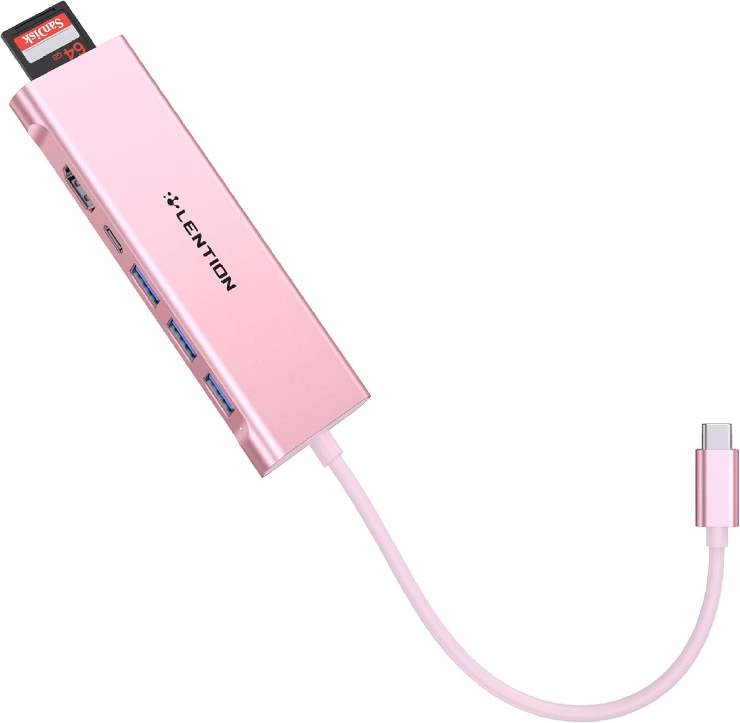 LENTION 7-in-1 4K 100W 3 3.0 2016-2025 (CB-C36B, USB C Multiport Hub with HDMI, PD, USB Ports, SD/MicroSD Card Reader