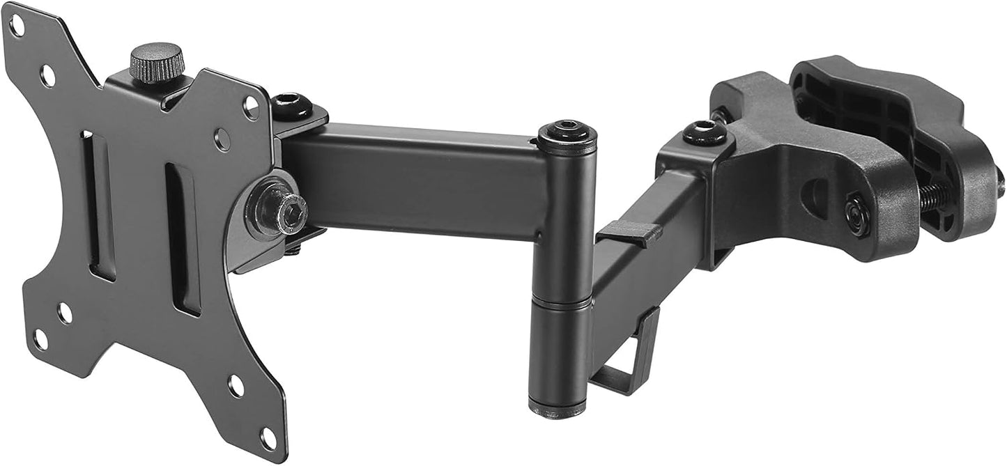 Amer 75mm 100mm 17 32 inch PM111 Universal Full Motion Pole Mount Monitor Arm with Removable and VESA Plate, Fits