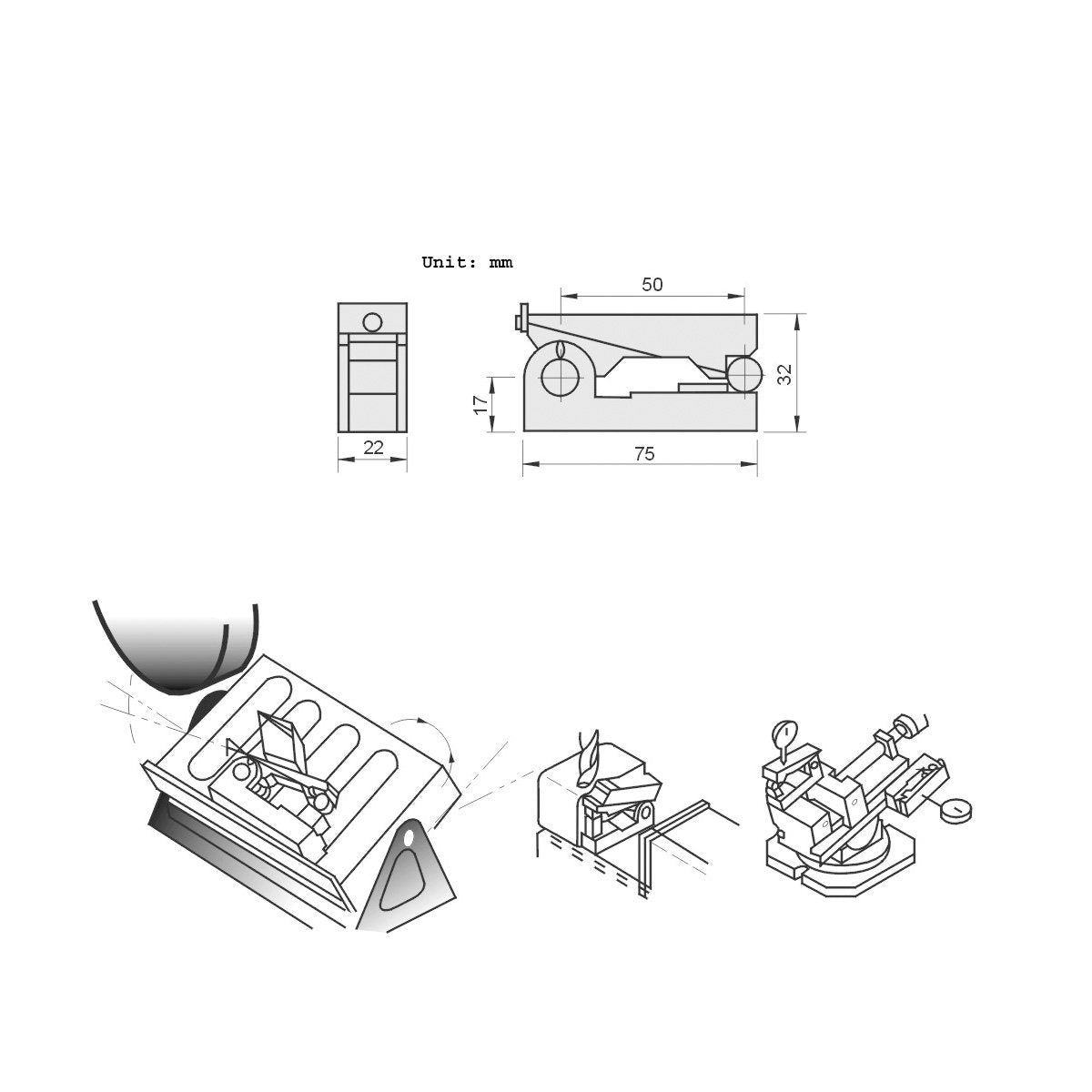 HHIP 3800-5410 Permanent Magnetic Sine Bar Oal 3 Inches
