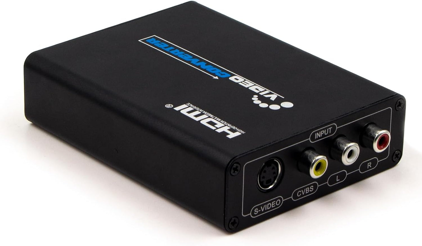 HDSUNWSTD 3RCA 4 3/16 9 /3.5mm 480P/576P/720P/1080P AV CVBS Composite & S-Video R/L Audio to HDMI Converter Adapter