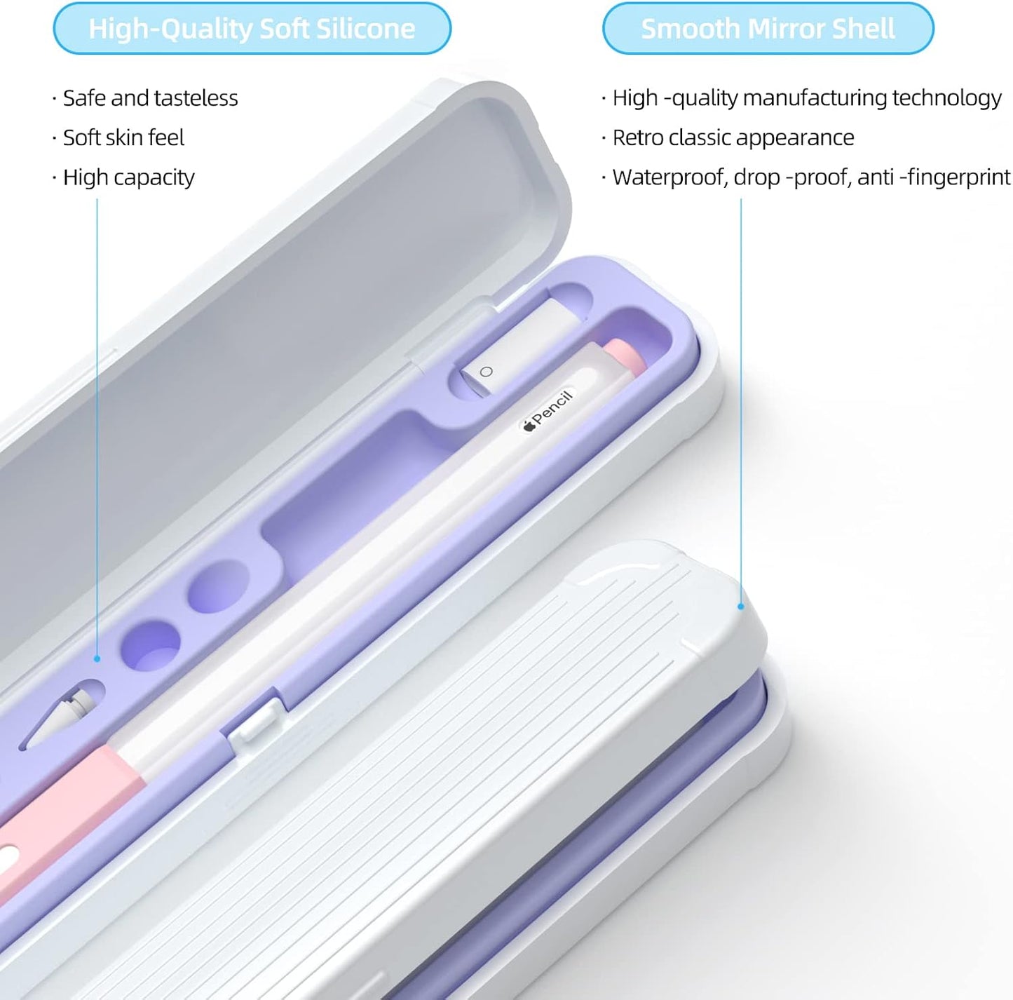 JOOSKO 2nd 1st Magnetic Carrying Case Compatible with Apple Pencil Generation and Gen Pencil and Samsung Galaxy S-Pen