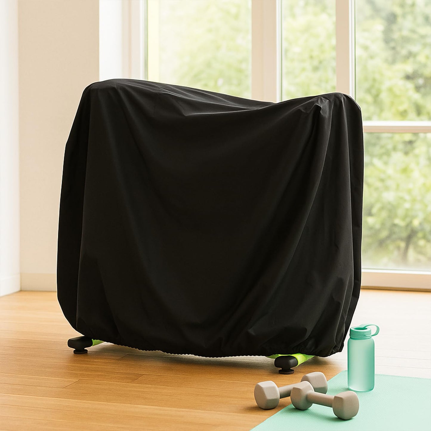 Exercise Bike Cover, Upright Cycling Stationary Bike Cover Outdoor Storage Peloton Bike Protective Cover Dustproof Waterproof Indoor Outdoor Exercise Bike Bicycle Covers with Storage Bag
