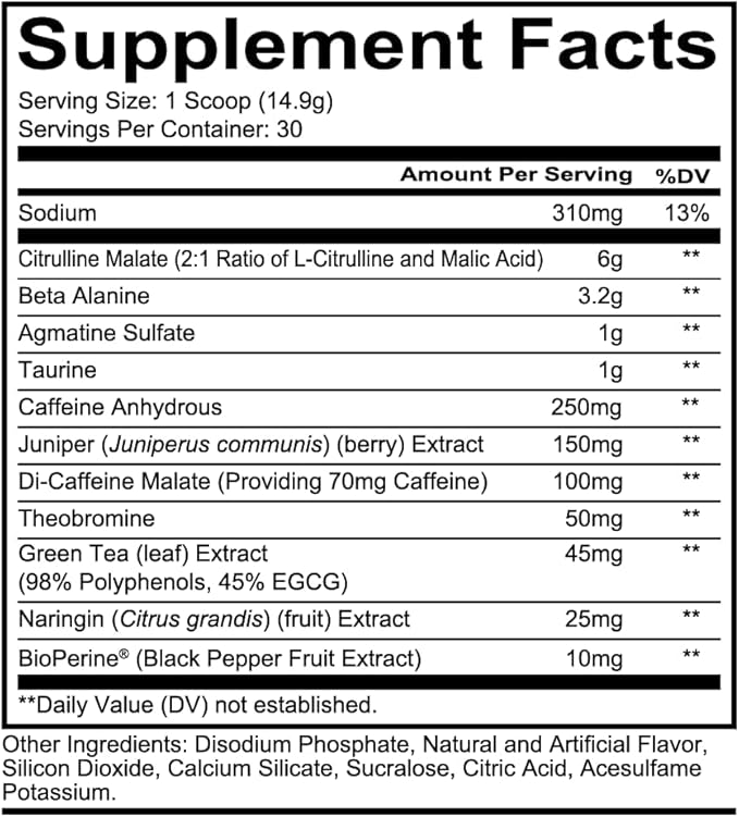 REDCON1 Total War Pre Workout, Sour Gummy Bear - Contains 320mg of Caffeine from Green Tea, Juniper & Beta Alanine - Pre Work Out with Amino Acids to Increase Pump, Energy + Endurance (30 Servings)
