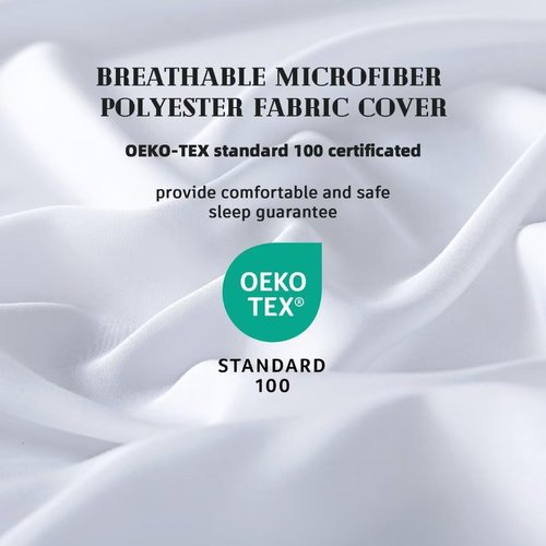 DOWNCOOL Queen Size Comforter - Lightweight Down Alternative Duvet Insert | All-Season White Quilt (88x92 Inches)