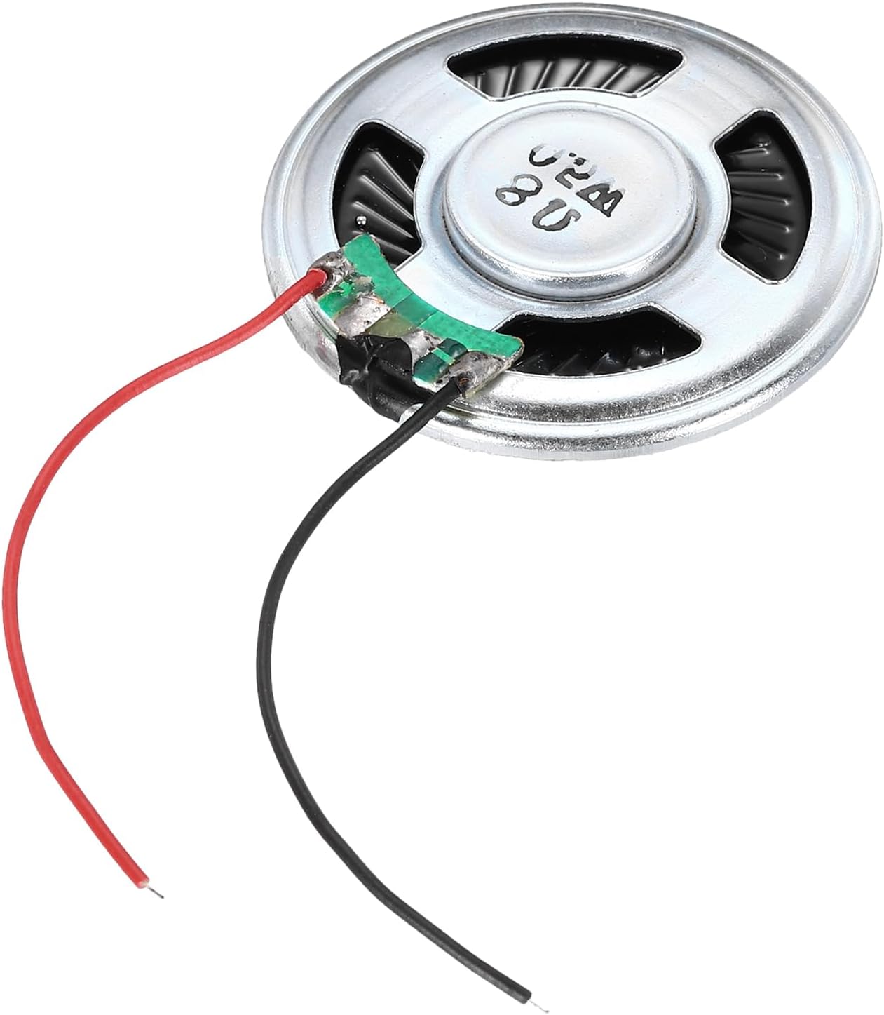 uxcell 4 0.5W 8 Pcs Ohm Small Speakers Metal Shell Round Internal Micro Magnet Speaker for Mini Speakers DVD EVD