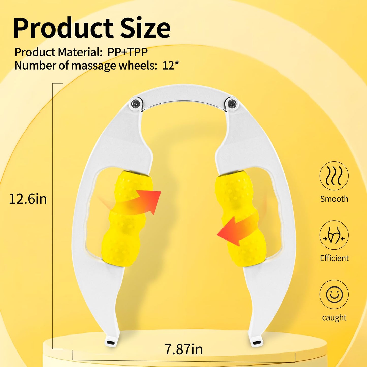 Massager Roller for Cellulite and Lymphatic Drainage,Deep Tissue Foam Roller Massage for Legs,Hands,Thighs,Calves,Muscle Pain Relief,Anti-Cellulite Massage Tool,Body Sculpting,Improves Circulation