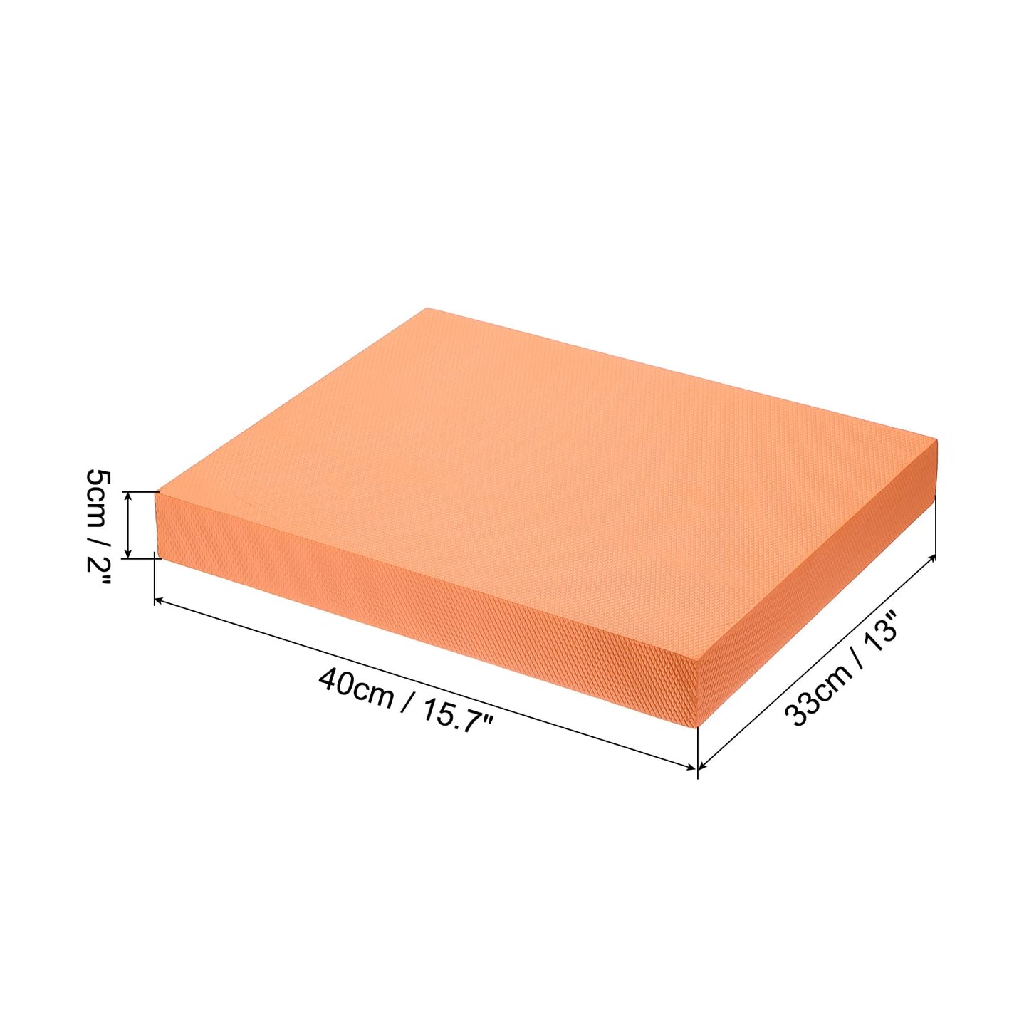 PATIKIL Balance Pad 15.7x13x2 Inch, Non-Slip TPE Foam Pad Cushion Exercise Yoga Mat Knee Pad for Fitness Stability Core Training Stretching, Orange