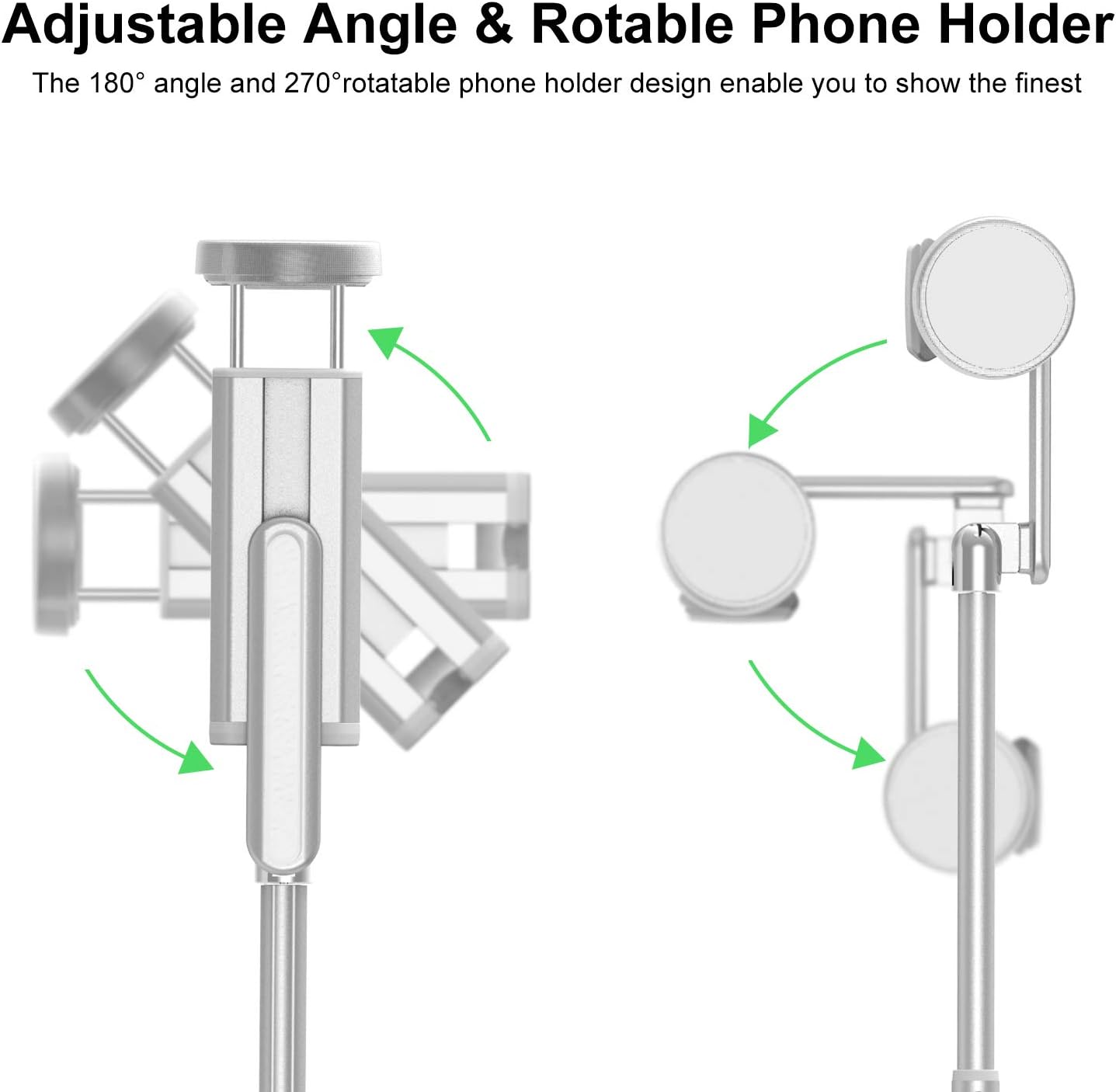 ATUMTEK 3-in-1 17/16/15/14/13/12/11/11 Selfie Stick Tripod, Extendable Aluminum Phone Tripod with Detachable Bluetooth