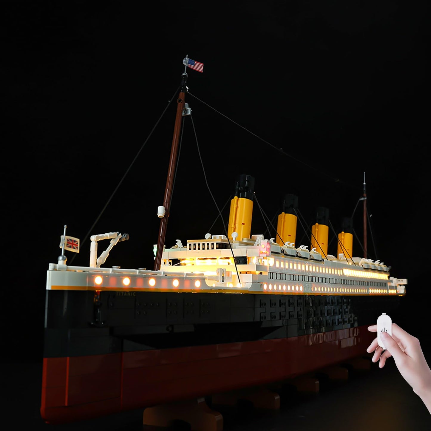 BrickSoul Light Kit Compatible with Lego Titanic Ship 10294 Building Set | Upgraded Touch Control & Dimming & Hidden Cable Tech (10294 Set NOT Included)