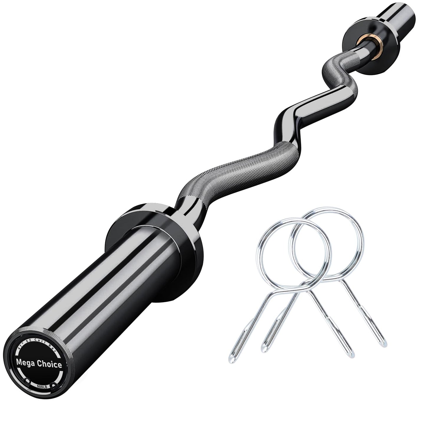 Barbell for Home Gym, 500LB to 1500LB Capacity with Copper Sleeves, for Weightlifting & Powerlifting (Multiple Sizes: 4FT Short b-Ar, 47" EZ Curl b-Ar, 7FT Power b-Ar)