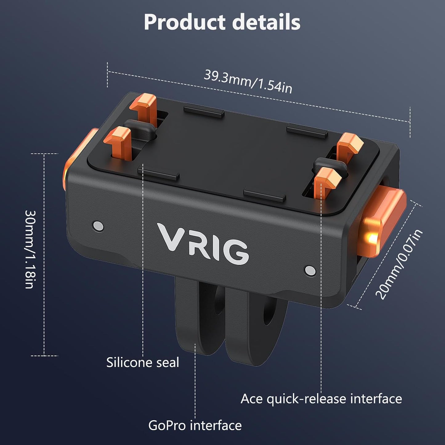 VRIG 360 2/ X5/ X4 2-Prong Magnetic Quick Release Mount for Insta Ace/Ace Pro Air, Quick & Convenient, Camera Mount