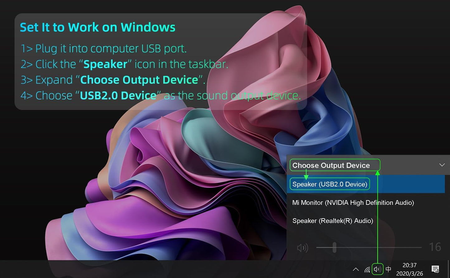 YOFANQI Computer Speakers for Desktop PC, External Speakers for Laptop, Mini Computer Soundbar for PC, Wired USB Plug
