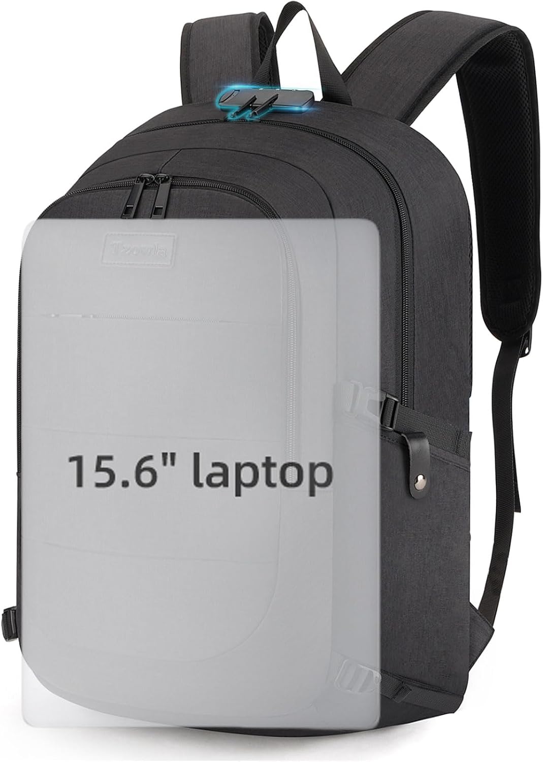 Backpack 15.6 Inch Backpacks Daypack(Black) Tzowla Travel Laptop Water Resistant Anti-Theft Bag with Giant Tumbler