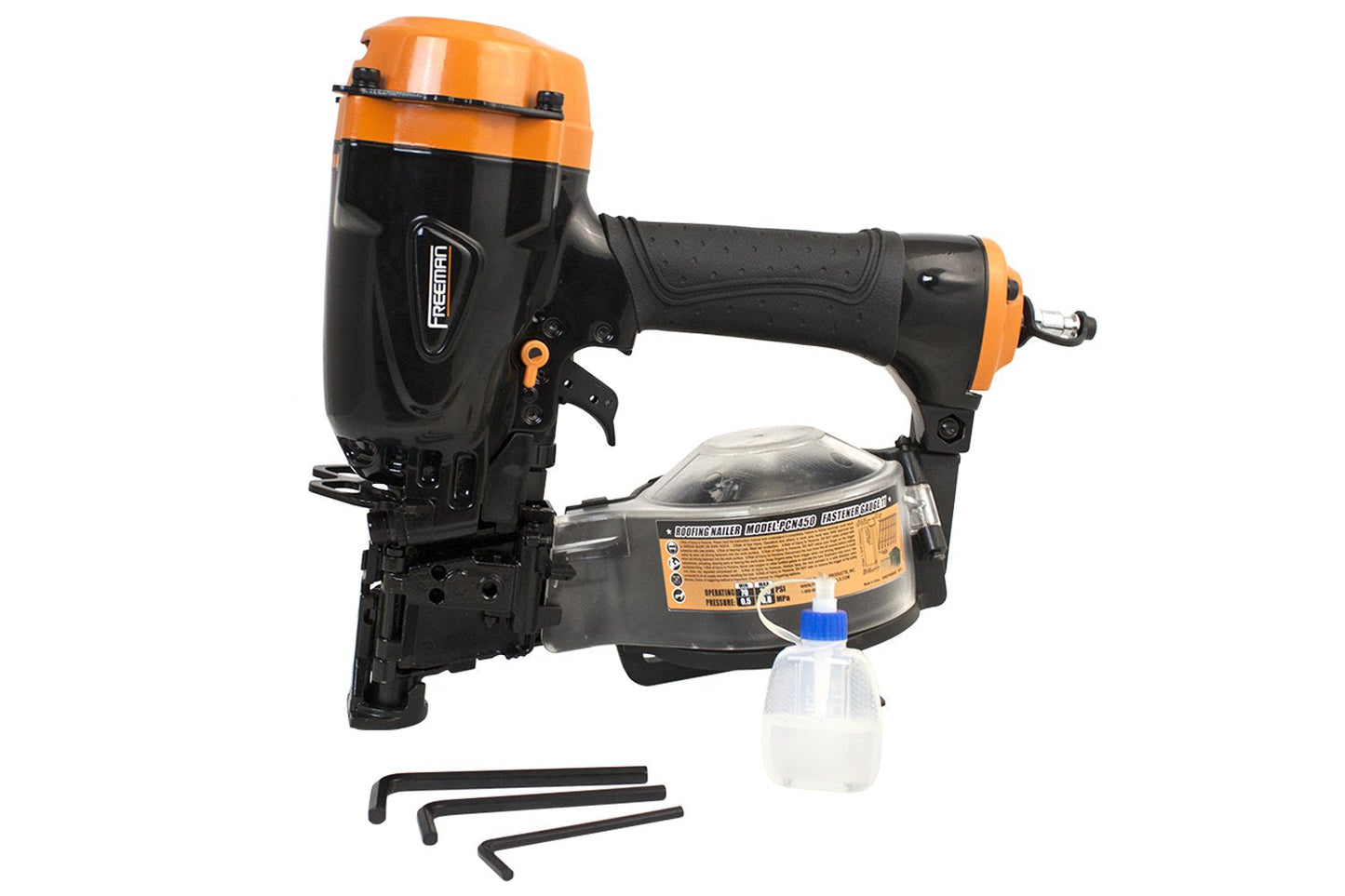 Freeman PCN450 Pneumatic 15 Degree 1-3/4" Rapid Fire Coil Roofing Nailer
