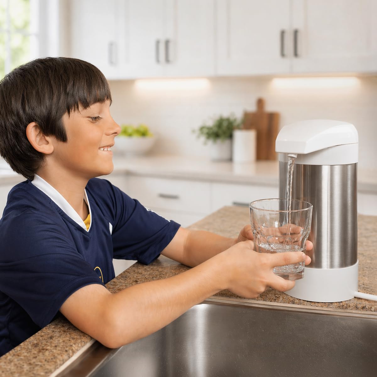WaterChef C7500 Premium Countertop Water Filter System with Intelligent Monitor (White), 1,000 Gal., Certified for 78 Contaminants, Made in USA