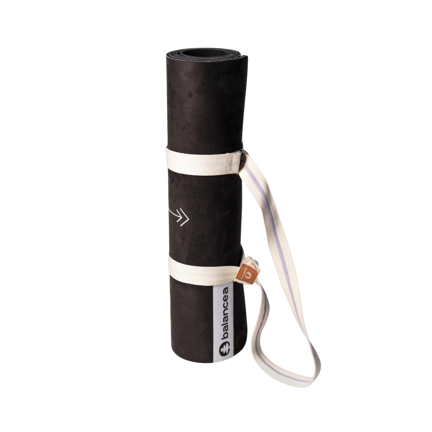 Yoga Mat With Strap 5mm Non Slip Suede & TPE - Moon Black Eco-Friendly Fitness & Exercise Mat for Home Gym, Pilates, Hot Yoga, and Meditation - Lightweight Durable 72 x 24 inch Workout Mat for Women, Men