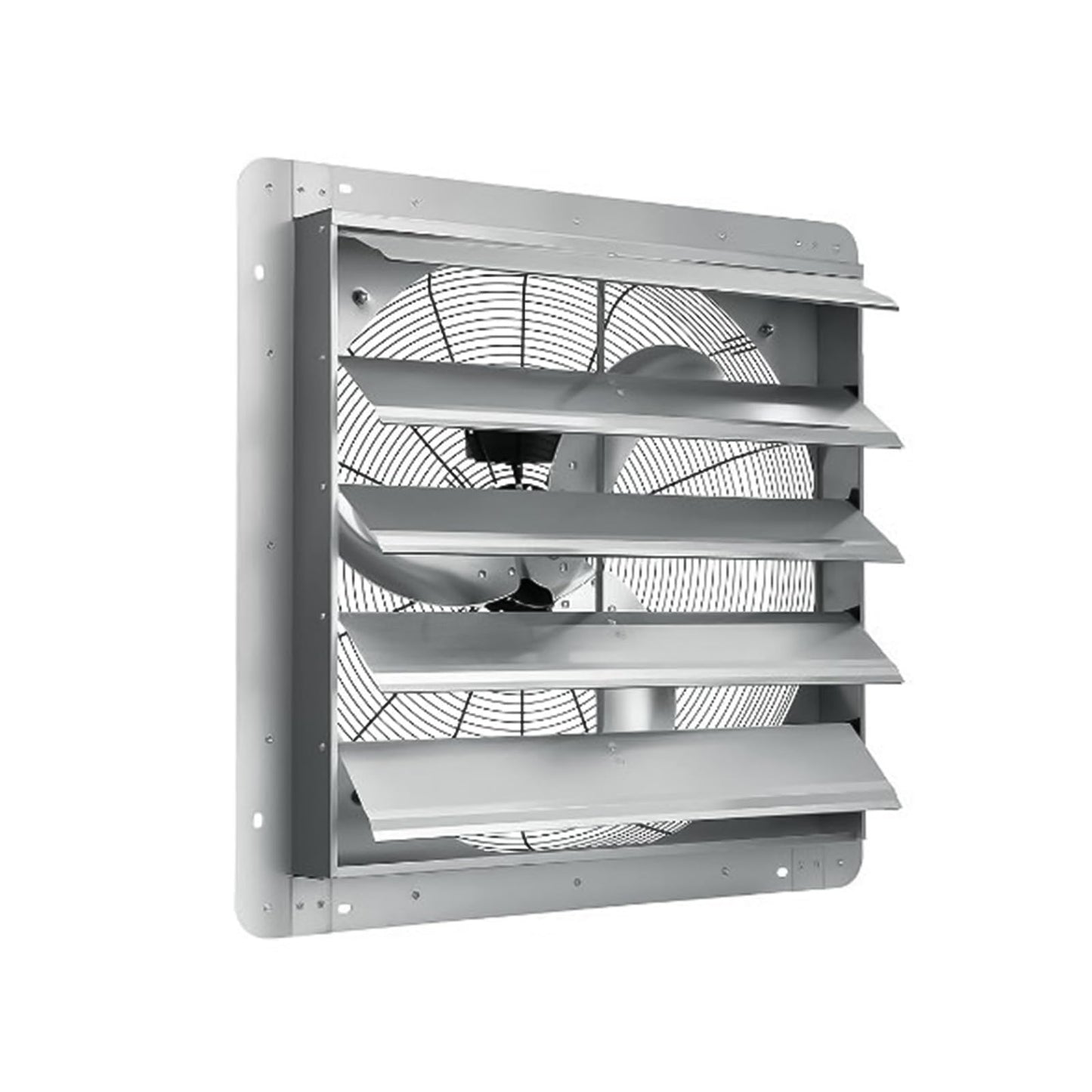 Shutter Exhaust Fan, 24" Aluminum Wall Mounted Shutter Exhaust Fan, 3500 CFM 1500 RPM Paint Booth Automatic Exhaust Fans, High Speed Low Noise for Attic, Garage, Greenhouses, Sheds