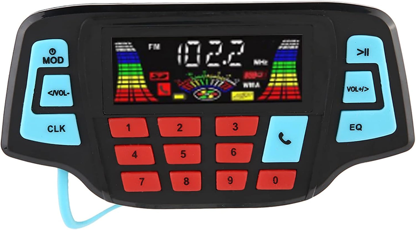KIMISS MP3 Motorcycle Speakers - Audio Sound System with Amplifier, BT Player, USB & Memory Card Support