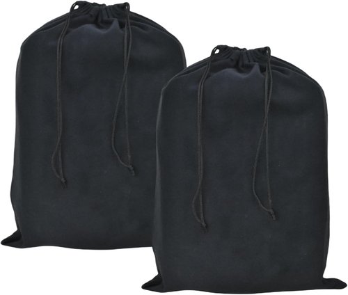 GONGKANGYUAN Shoe Bags for Travel - Flannel Drawstring Pouches for Men & Women | 2 Pack