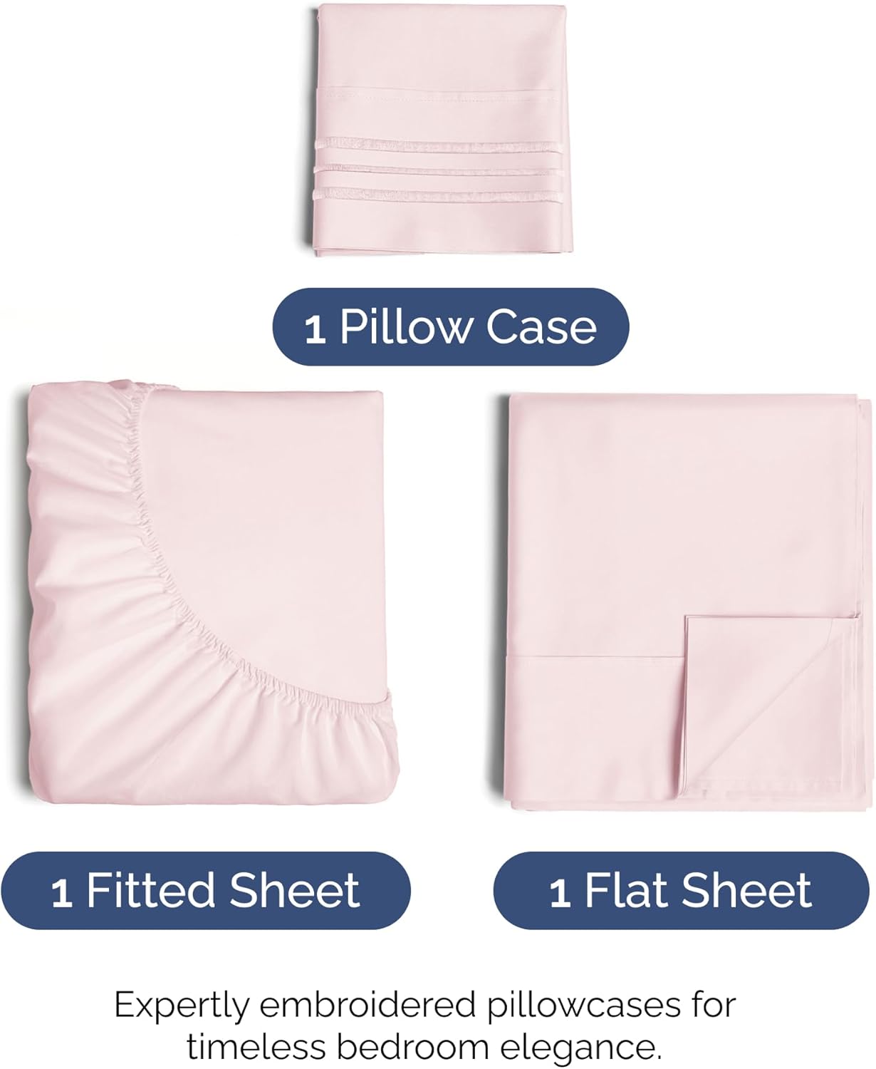 Skiennix Twin Size 3-Piece Sheet Set | Comfy, Breathable & Cooling Luxury Bedding - Deep Pockets, Soft, Wrinkle-Free - Lavender Pink