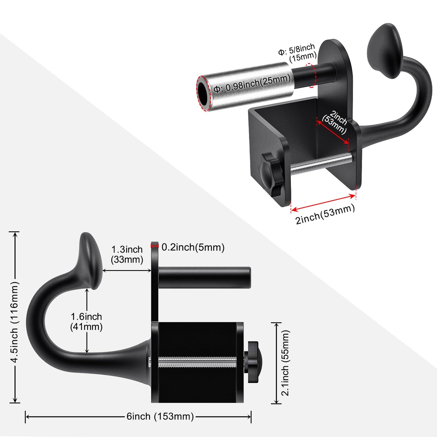Lifeswell Resistance Band Anchors, Rack Attachment for 2"x2" Power Rack with 1" or 5/8" Hole, Adjustable Multi Point Workout Hook for Strength Training, Fitness, Physical Therapy, 2 Pack