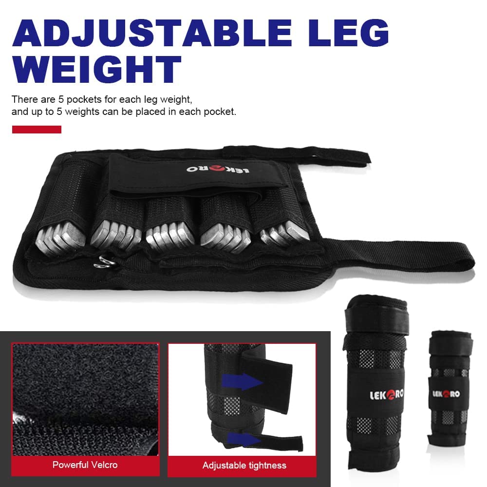 Weighted Vest Set 44LB for Men & Women, Adjustable Workout Weight Vest with Steel Plates, Weighted Training Vest with Wrist Weights and Ankle Weights for Strength Training, HIIT, Rucking & Cardio