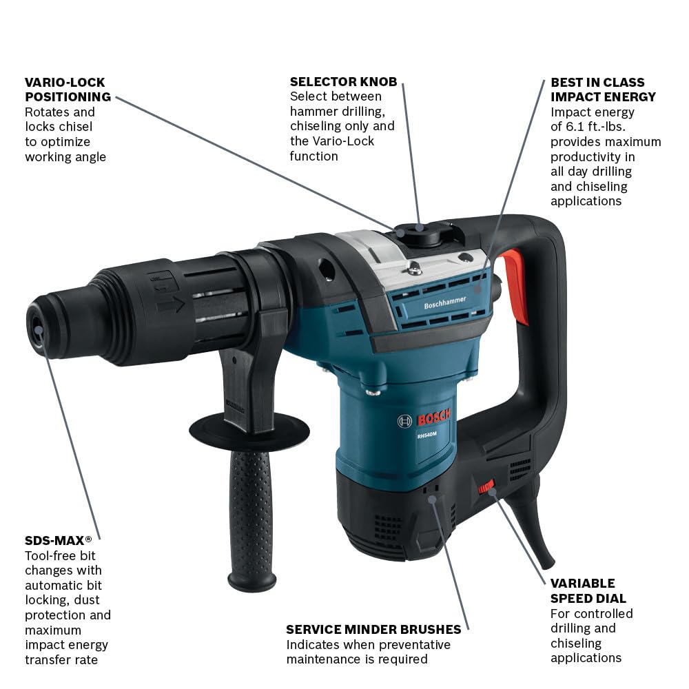 Bosch RH540M SDS-max® 1-9/16 In. Combination Hammer