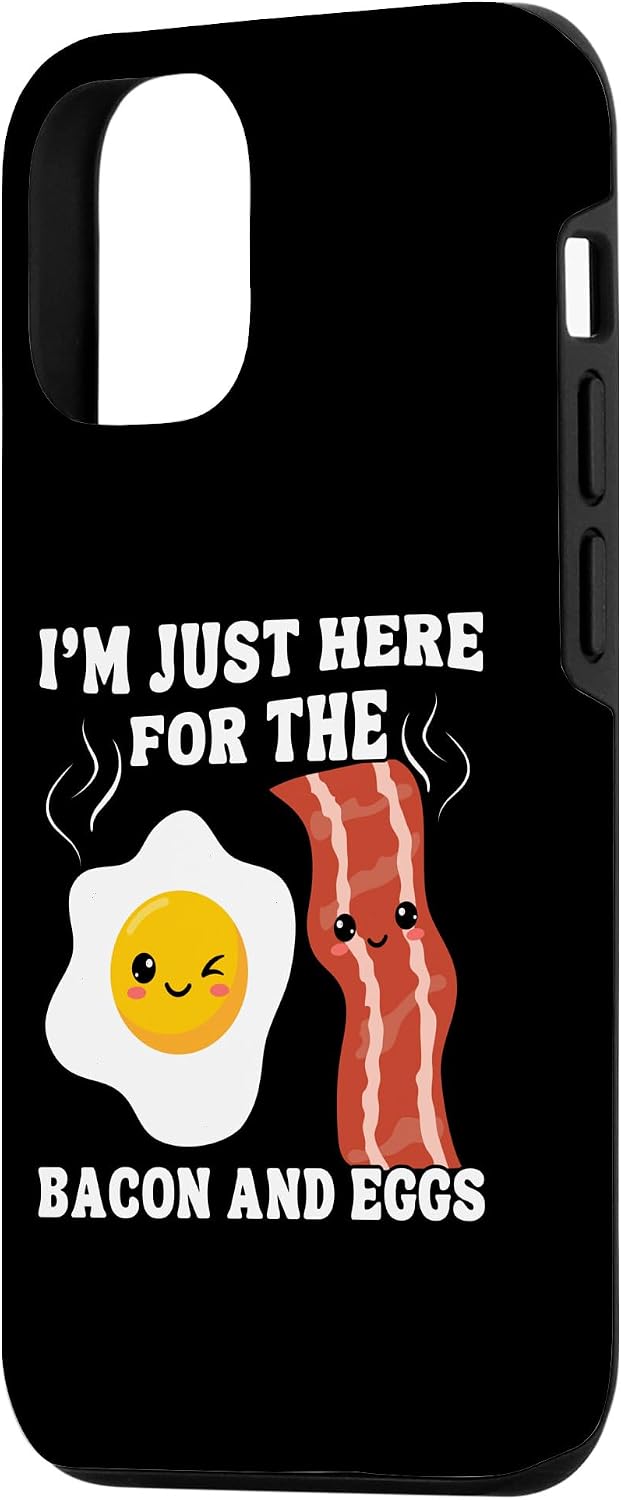 breakfast lover with egg and bacon 12/12 iPhone Pro I'm just here for the bacon and eggs - fried eggs and bacon Case