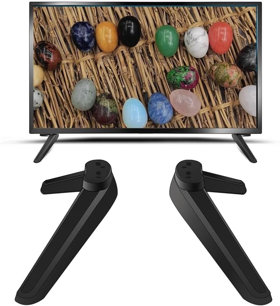 Beuiouer 17mm-20mm Universal TV Stand, Table Top TV Stand Base Replacement, TV Base Pedestal Feet TV Stand Mount Legs