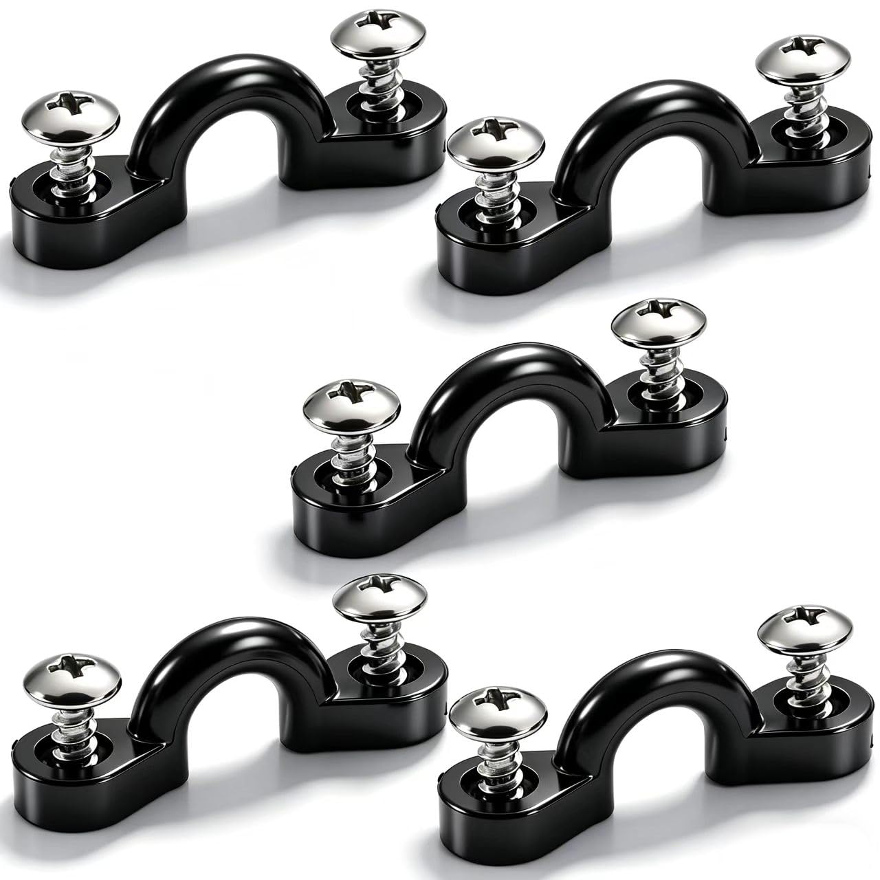 Borogo 2 PCS Kayak Canoe Carry Handle Pull Handle T-Handle with Cord and 5PCS Pad Eyes - 10 PCS Screws Replacement Hardware Parts Kit