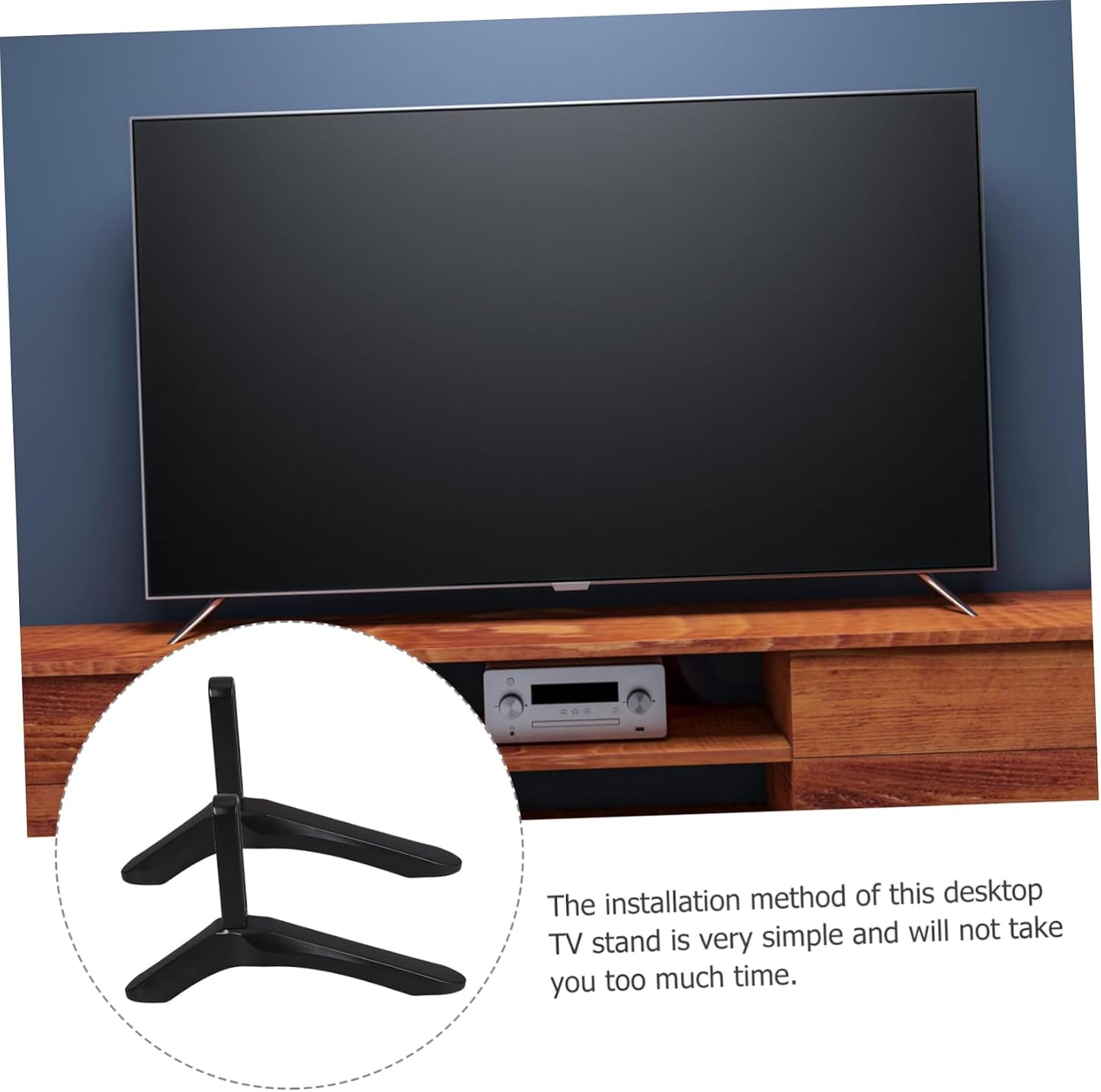 MOBUTOFU 1set Setup Tv Stand Base Bracket Support for Flat Screen Televisions Stable Design Craftsmanship Easy
