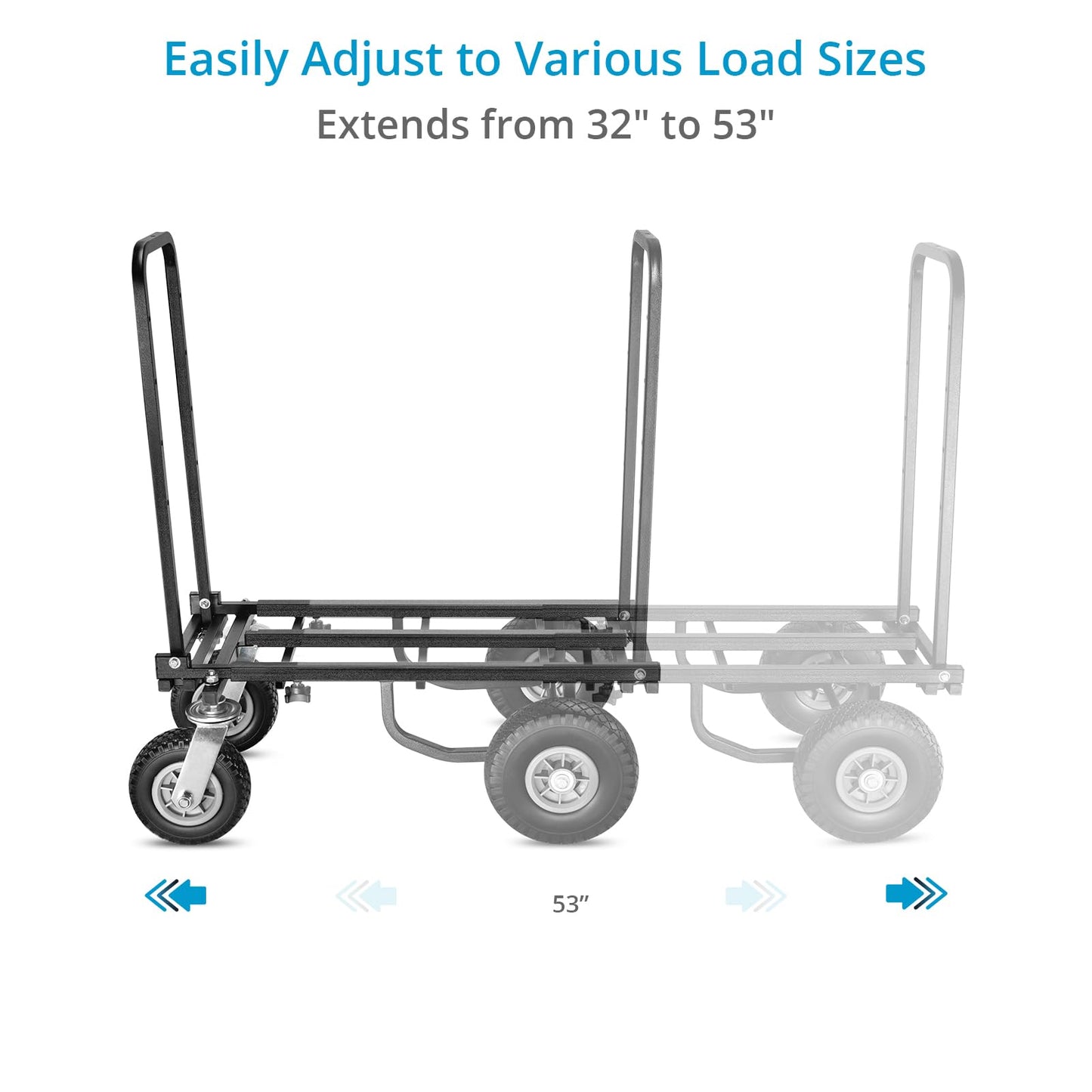 PROAIM Vanguard Collapsible Utility Production Cart for Film, Television & Photo Industry. 30-50” Extendable. Payload: 200kg / 440lb (CT-VNGD-UC5)