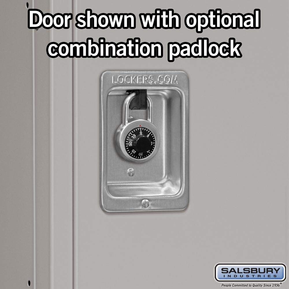 Salsbury Industries 62352GY-U Unassembled Standard Metal Locker with Double Tier,Grey