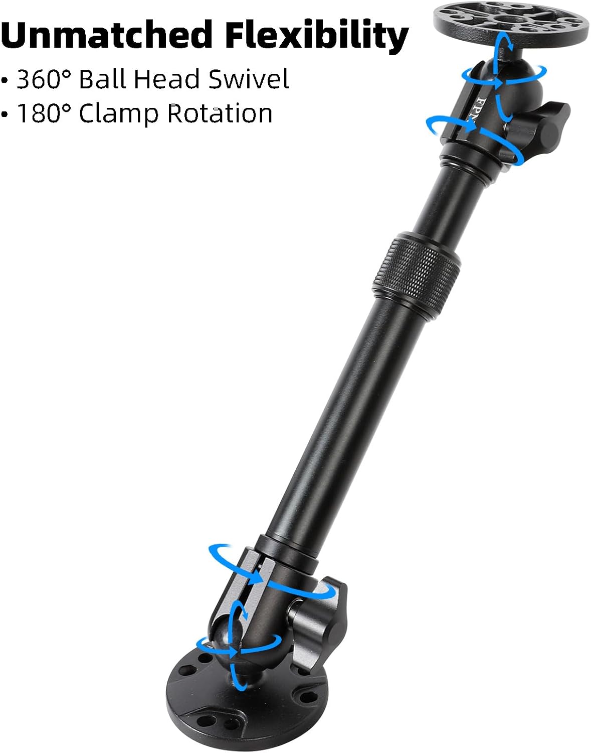 FPN 8.6 11.3 Inch, 1" 25mm All-Aluminum Extension Double Socket Arm, Adjustable Telescopic Mounting Arm to Compatible