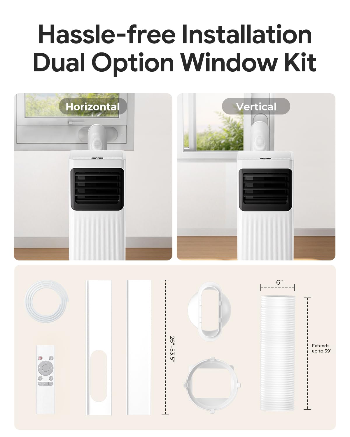 16000 BTU Portable Air Conditioner for Large Rooms up to 750 Sq. Ft., 5-in-1 Smart AC with WiFi App & Remote, 42dB Sleep Mode, Dehumidifier, Fan, 24H Timer, Child Lock & Window Kit