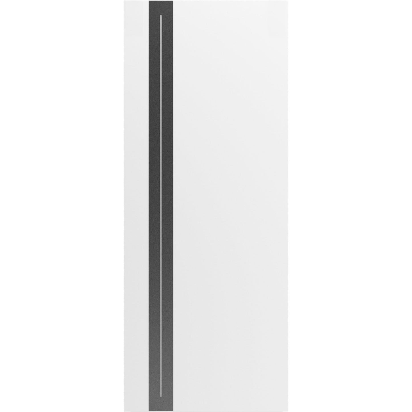 Sartodoors Interior Door 4440 Slab White with Frosted Glass Solid Wood with Honeycomb core Modern Design 30 x 96 in